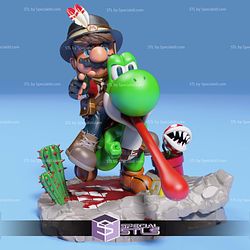 Mario on Yoshi Cowboy 3D Printer Files