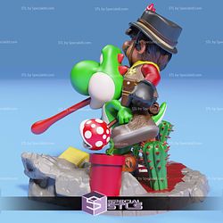 Mario on Yoshi Cowboy 3D Printer Files