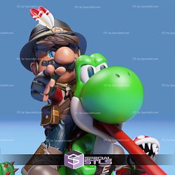 Mario on Yoshi Cowboy 3D Printer Files