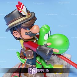 Mario on Yoshi Cowboy 3D Printer Files