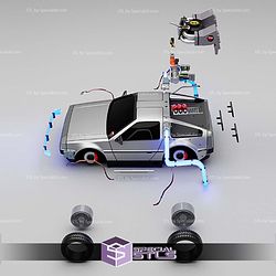 Model Kit Car STL Files DMC Delorean Back to Future