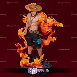 Portgas D Ace Fire Surround 3D Printer Files