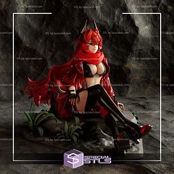 Redhood Nikke Sitting Pose 3D Printer Files