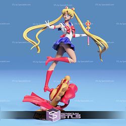 Sailor Moon Spiral Heart Moon Rod 3D Printer Files