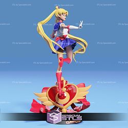 Sailor Moon Spiral Heart Moon Rod 3D Printer Files