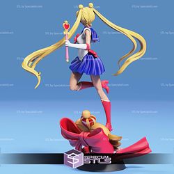 Sailor Moon Spiral Heart Moon Rod 3D Printer Files