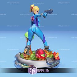 Samus Aran Zero Suit Pointing 3D Printer Files