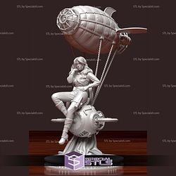 Steampunk World Girl Campaign STL Miniatures