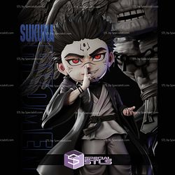 Sukuna Ryomen and Mahoraga Chibi 3D Printer Files