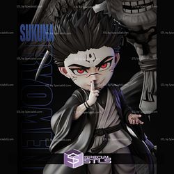 Sukuna Ryomen and Mahoraga Chibi 3D Printer Files