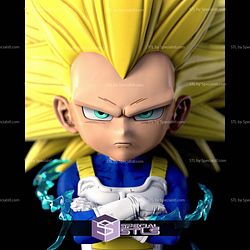 Super Saiyan 3 Vegeta Chibi 3D Printer Files