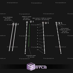Cosplay STL Files Gandalf the White Light Up Staff