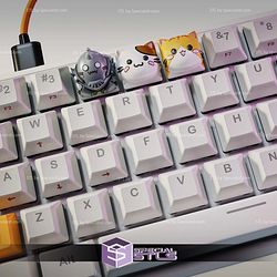Alphonse Elric and Cats Keycap 3D Printer Files