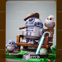 Chibi R2D2 Chill Star Wars 3D Printer Files