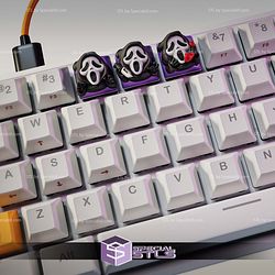 Ghost Face Scream Keycap 3D Printer Files