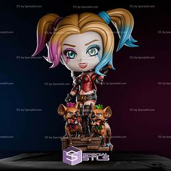 Harley Quinn and Hyenas Chibi 3D Printer Files