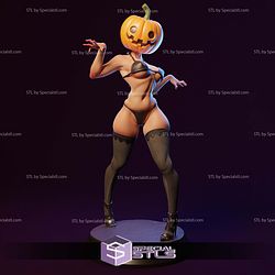 Lady Pumpkin Halloween 3D Printer Files