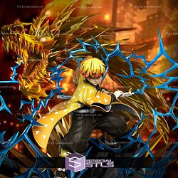 Zenitsu Agatsuma 7th Form Flaming Thunder God 3D Printer Files