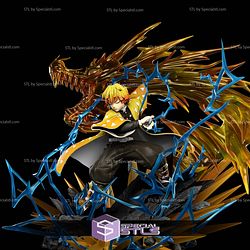 Zenitsu Agatsuma 7th Form Flaming Thunder God 3D Printer Files