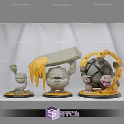 Basic Pokemon Collection Geodude Graveler and Golem