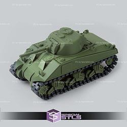 Basic STL Vehicle Foldable Tank Sherman