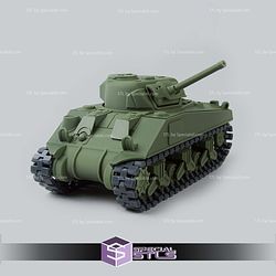 Basic STL Vehicle Foldable Tank Sherman