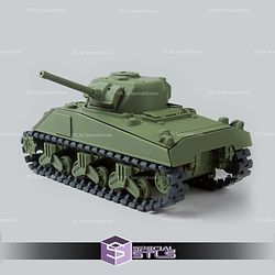 Basic STL Vehicle Foldable Tank Sherman