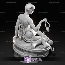 Catwoman Jewelry playing with cat 3D Printer Files