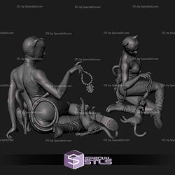 Catwoman Jewelry playing with cat 3D Printer Files