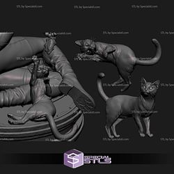 Catwoman Jewelry playing with cat 3D Printer Files