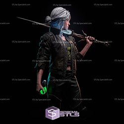 Ciri Cyberpunk 2077 and Sword 3D Printer Files