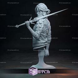 Ciri Cyberpunk 2077 and Sword Bust 3D Printer Files