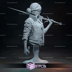 Ciri Cyberpunk 2077 and Sword Bust 3D Printer Files