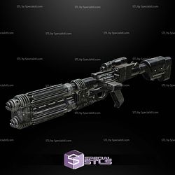 Custom 1 12 Figure STL E-22 Double Barreled Blaster Rifle