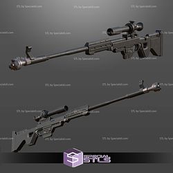 Custom 1 12 Figure STL IQA-11 Blaster Rifle