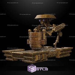 Custom 1 12 Figure STL Panning Droid and Repulsorlift Platform