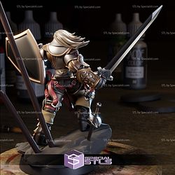 Heavy Armored Female Knight STL Miniatures