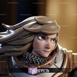 Heavy Armored Female Knight STL Miniatures