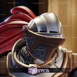 Heavy Armored Female Knight STL Miniatures