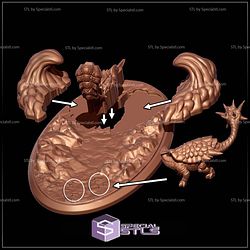 Monster Hunter Rathalos Diorama 3D Printer Files