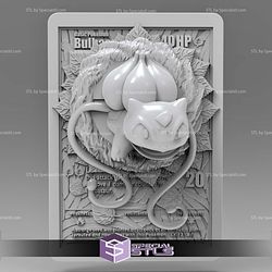 Pokemon 3D Card Collection Bulbasaur V2 STL