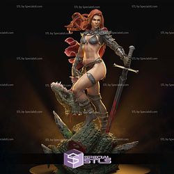 Red Sonja Defeat Demon 3D Printer Files