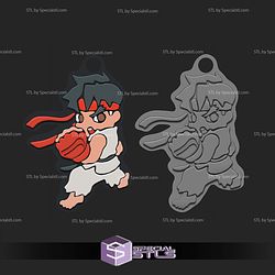 Ryu Keychain 3D Printer Files