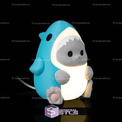 Super Basic STL Sharkitty Table Lamp