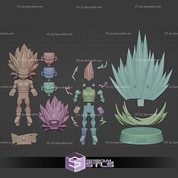 Vegeta Super Saiyan 3 Daima Chibi 3D Printer Files