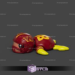 Basic STL Collection Football Turtle Washington Commanders