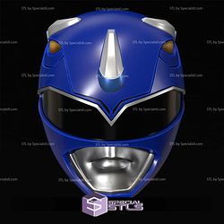 Cosplay STL Files Blue MMPR Ranger Helmet