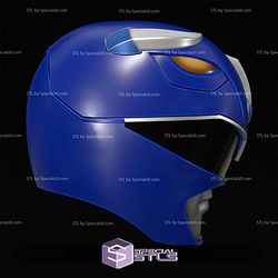 Cosplay STL Files Blue MMPR Ranger Helmet