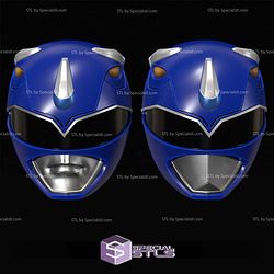 Cosplay STL Files Blue MMPR Ranger Helmet