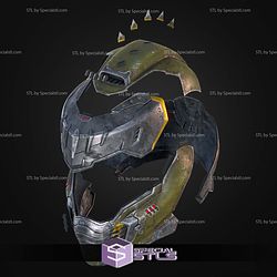 Cosplay STL Files Doom Slayer Dark Ages Remastered Helmet
